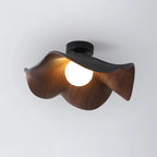 Ceiling Light | Wood Grain Finish & Metal Frame