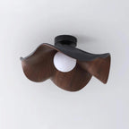 Ceiling Light | Wood Grain Finish & Metal Frame
