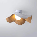 Ceiling Light | Wood Grain Finish & Metal Frame