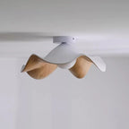 Ceiling Light | Wood Grain Finish & Metal Frame