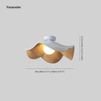 Ceiling Light | Wood Grain Finish & Metal Frame