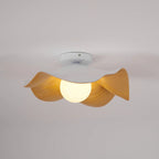 Ceiling Light | Wood Grain Finish & Metal Frame