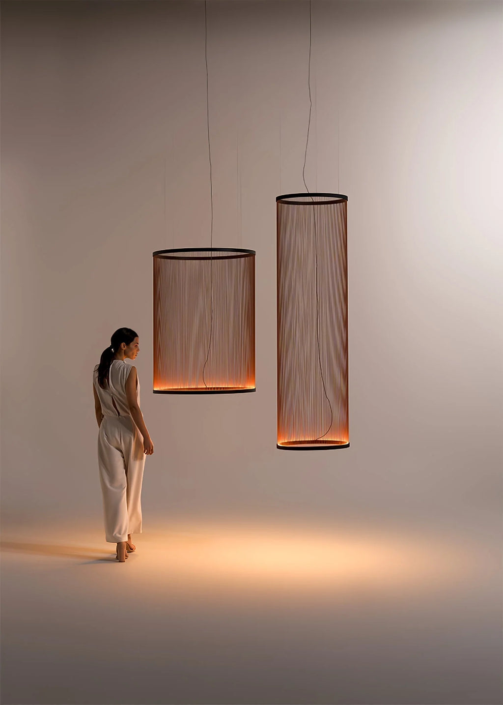 Ceiling Pendant Light | Mesh Aluminum Shade & Integrated Warm LED