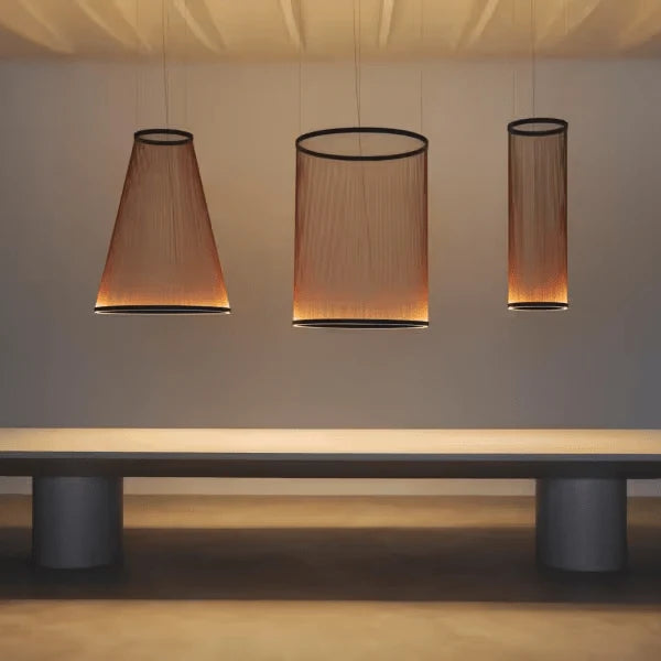 Ceiling Pendant Light | Mesh Aluminum Shade & Integrated Warm LED