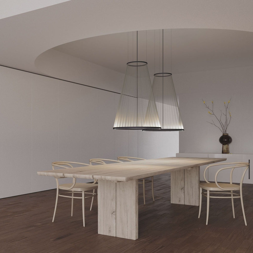 Ceiling Pendant Light | Mesh Aluminum Shade & Integrated Warm LED