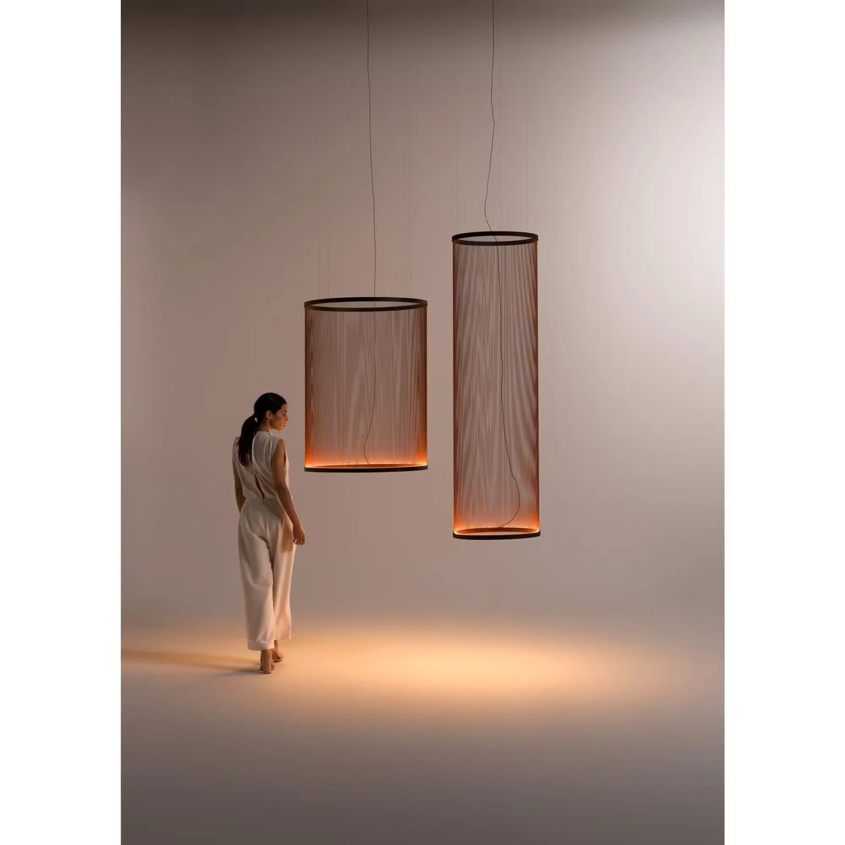 Ceiling Pendant Light | Mesh Aluminum Shade & Integrated Warm LED