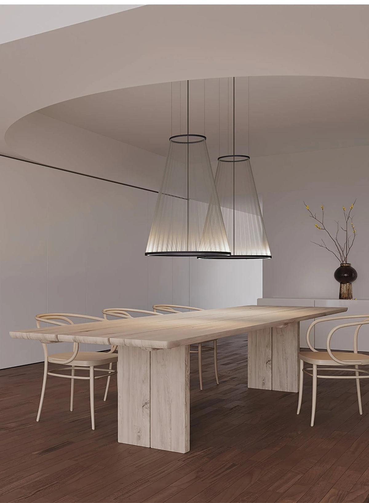 Ceiling Pendant Light | Mesh Aluminum Shade & Integrated Warm LED