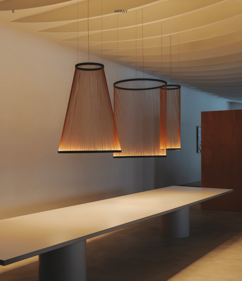 Ceiling Pendant Light | Mesh Aluminum Shade & Integrated Warm LED