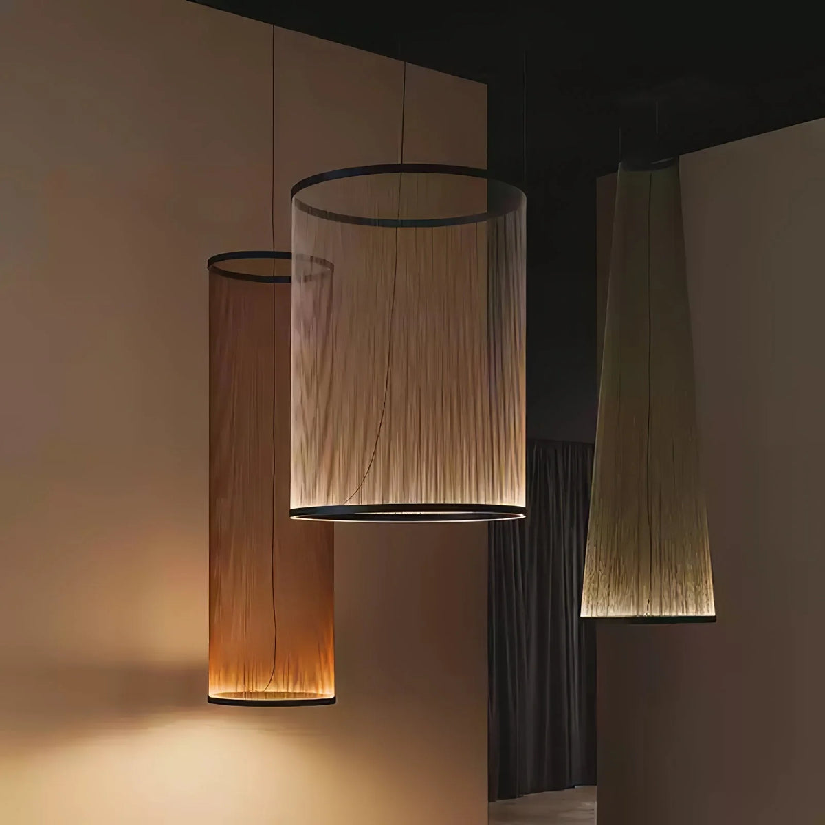 Ceiling Pendant Light | Mesh Aluminum Shade & Integrated Warm LED