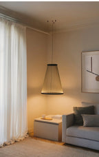 Ceiling Pendant Light | Mesh Aluminum Shade & Integrated Warm LED