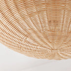 Ceiling Pendant Light | Rattan Shade & Metal Frame | 46 cm