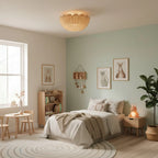Ceiling Pendant Light | Rattan Shade & Metal Frame | 46 cm