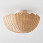Ceiling Pendant Light | Rattan Shade & Metal Frame | 46 cm