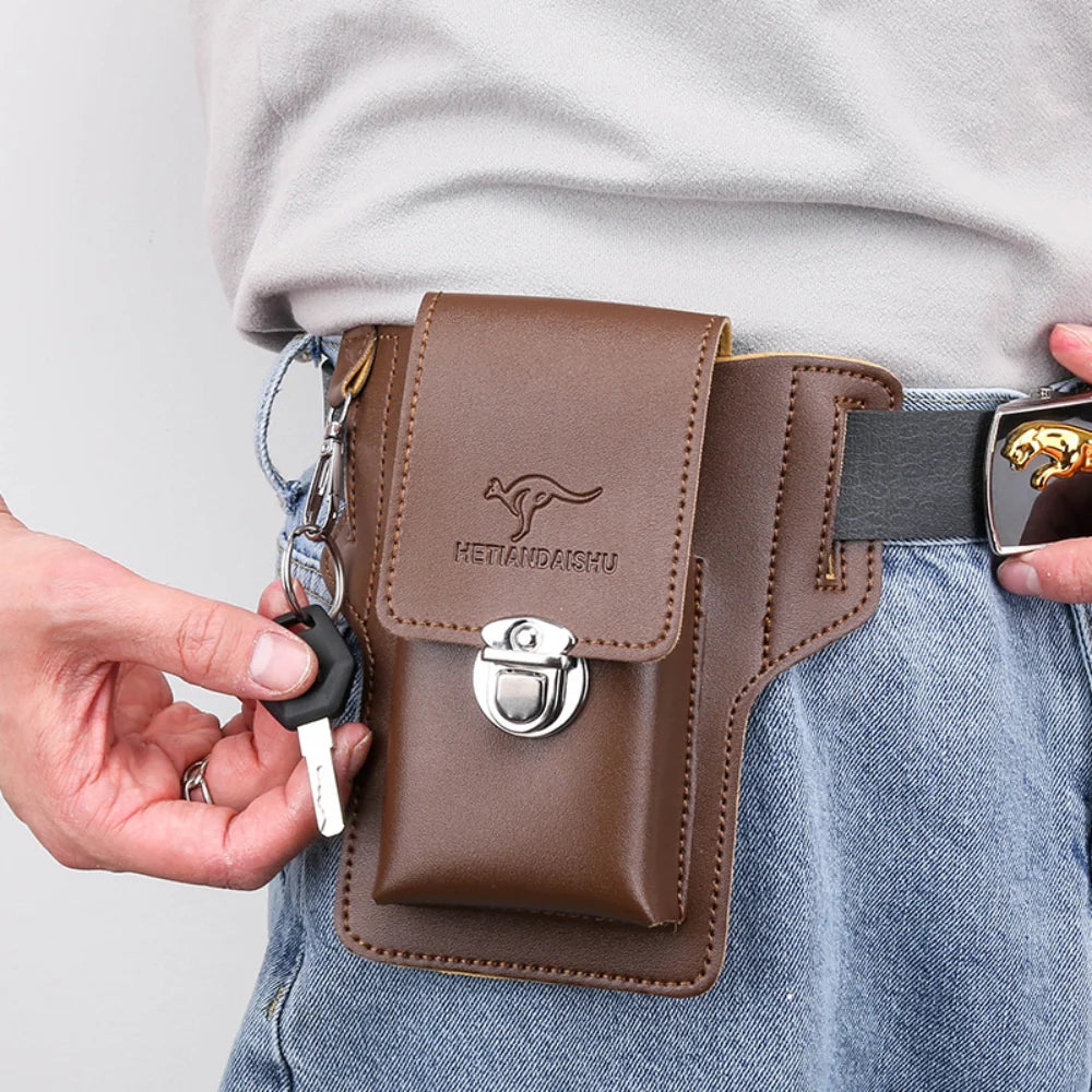 Cell Phone Holster | Slim PU Belt Clip & Pocket