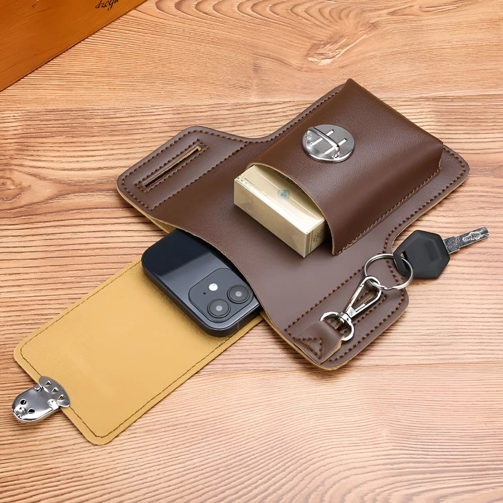 Cell Phone Holster | Slim PU Belt Clip & Pocket