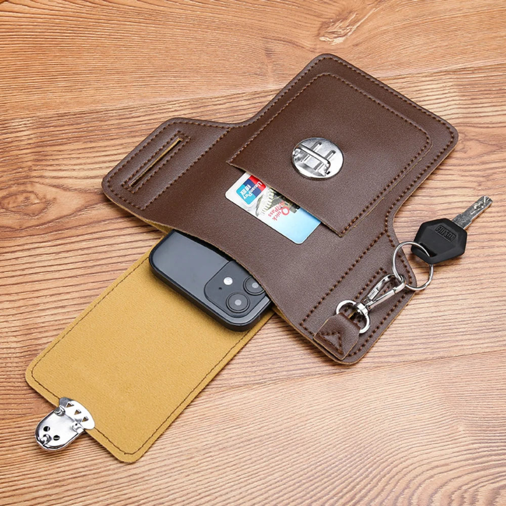 Cell Phone Holster | Slim PU Belt Clip & Pocket