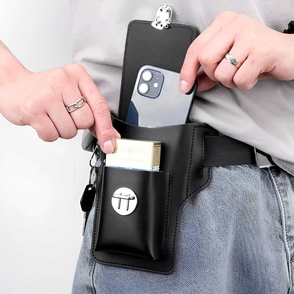 Cell Phone Holster | Slim PU Belt Clip & Pocket