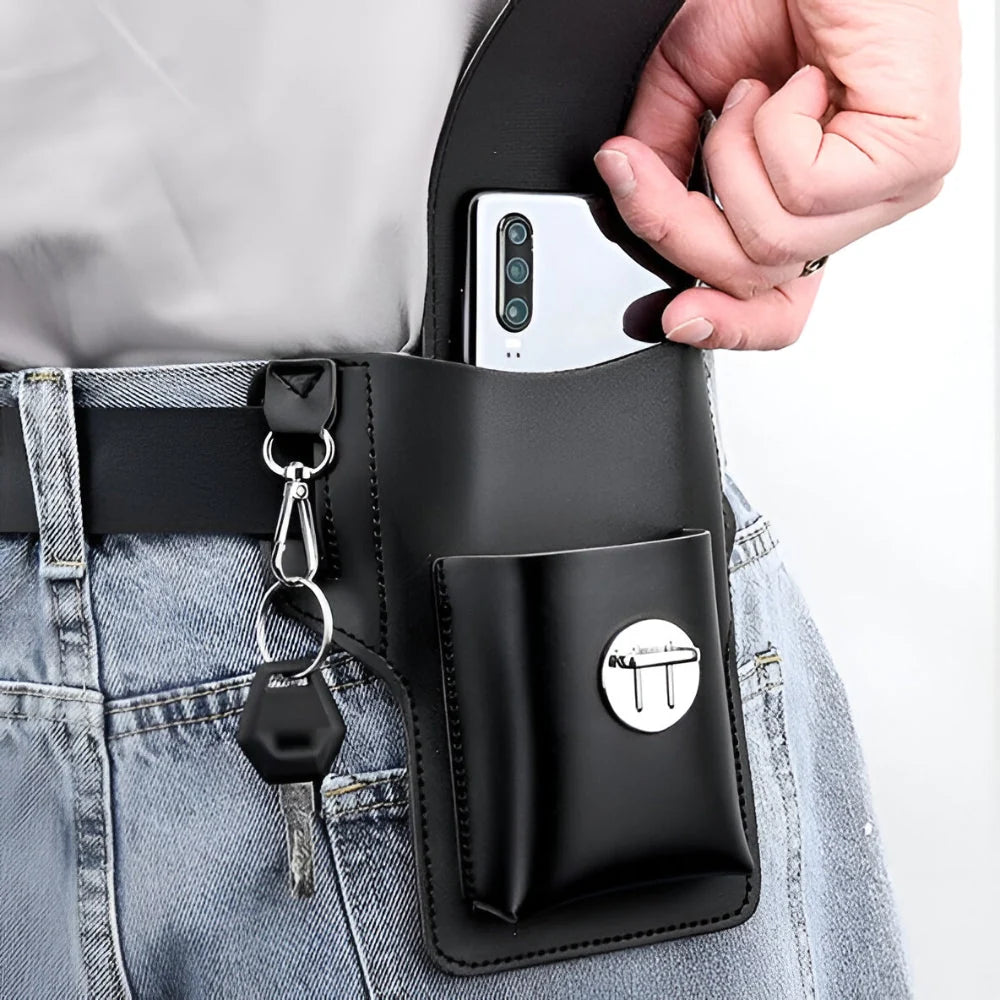 Cell Phone Holster | Slim PU Belt Clip & Pocket