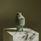 Ceramic Vase | Organic Sculptural Shape & Four Green Shades | Multiple Sizes