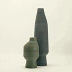 Ceramic Vase | Organic Sculptural Shape & Four Green Shades | Multiple Sizes