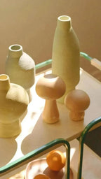 Ceramic Vase | Organic Sculptural Shape & Four Green Shades | Multiple Sizes
