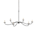 Chandelier | 6-Light Candlestick Arms & Brass Body | 100 cm Chain