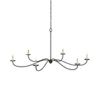 Chandelier | 6-Light Candlestick Arms & Brass Body | 100 cm Chain