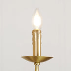 Chandelier | 6-Light Candlestick Arms & Brass Body | 100 cm Chain