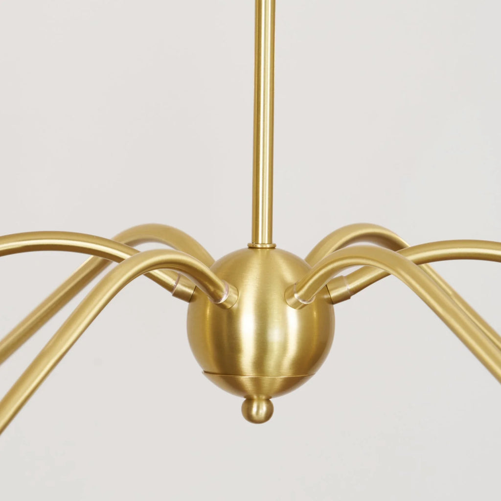 Chandelier | 6-Light Candlestick Arms & Brass Body | 100 cm Chain