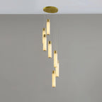 Chandelier | Alabaster & Brass Integrated LED & Damp-Rated