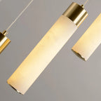 Chandelier | Alabaster & Brass Integrated LED & Damp-Rated
