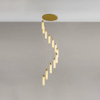 Chandelier | Alabaster & Brass Integrated LED & Damp-Rated