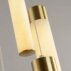 Chandelier | Alabaster & Brass Integrated LED & Damp-Rated