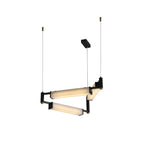 Chandelier | Brass & Alabaster | Integrated LED Lighting
