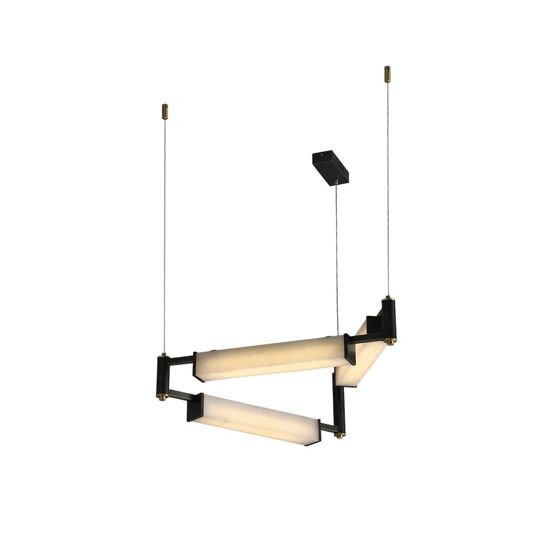 Chandelier | Brass & Alabaster | Integrated LED Lighting