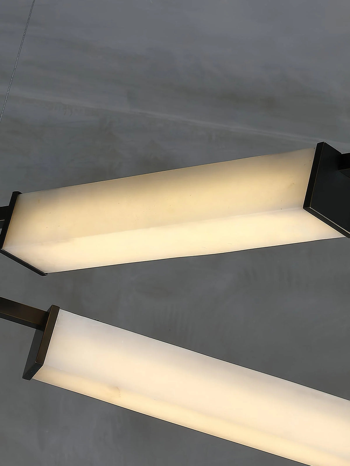Chandelier | Brass & Alabaster | Integrated LED Lighting