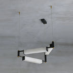 Chandelier | Brass & Alabaster | Integrated LED Lighting