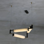 Chandelier | Brass & Alabaster | Integrated LED Lighting