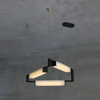 Chandelier | Brass & Alabaster | Integrated LED Lighting