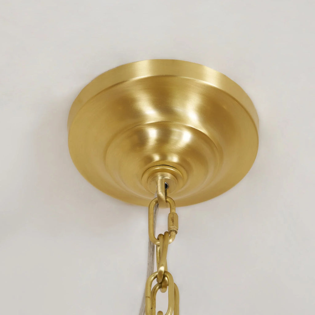 Chandelier | Candle-Style Minimalist Iron & Brass | 6-Light