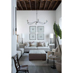 Chandelier | Candle-Style Minimalist Iron & Brass | 6-Light