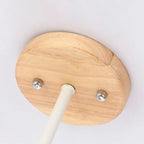 Chandelier Ceiling Light | Solid Wood Shades & Metal Frame | 3-8 Lights