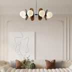 Chandelier | Floral Sputnik Design Metal & Glass | Adjustable Cord