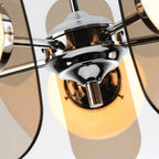 Chandelier | Floral Sputnik Design Metal & Glass | Adjustable Cord