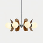 Chandelier | Floral Sputnik Design Metal & Glass | Adjustable Cord