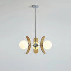 Chandelier | Floral Sputnik Design Metal & Glass | Adjustable Cord