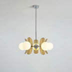 Chandelier | Floral Sputnik Design Metal & Glass | Adjustable Cord