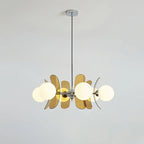 Chandelier | Floral Sputnik Design Metal & Glass | Adjustable Cord