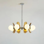 Chandelier | Floral Sputnik Design Metal & Glass | Adjustable Cord
