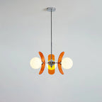 Chandelier | Floral Sputnik Design Metal & Glass | Adjustable Cord